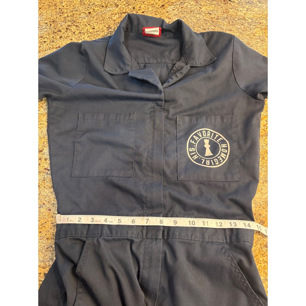 Dickies Navy Short Sleeve Women's‎ Coverall Jumpsuit His Favorite Homegirl Small - Picture 6 of 10